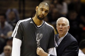 Arte moderna: Coach Popovich e Duncan