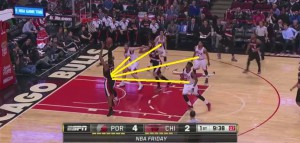 Aldridge tira un post fadeaway