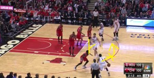 Rose e Gasol provano a giocare un pick and roll