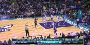 Ibaka riceve e tira con spazio