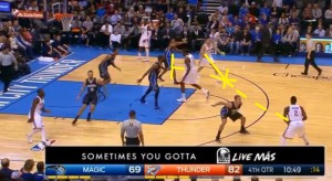 Perkins porta un blocco a Collison