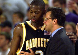 Wade assieme a Coach Crean, Marquette Golden Eagles