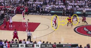 Wall e Gooden giocano un pick and roll