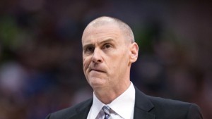Feb 26, 2014; Dallas, TX, USA; Dallas Mavericks head coach Rick Carlisle reacts to a call during the second half against the New Orleans Pelicans at the American Airlines Center. The Mavericks defeated the Pelicans 108-89. Mandatory Credit: Jerome Miron-USA TODAY Sports