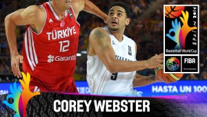 Corey Webster con la maglia della nazionale neo-zelandese durante i mondiali dello scorso anno