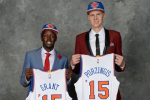 I due nuovi Rookie dei New York Knicks: Jerian Grant e Kristap Porzingis.