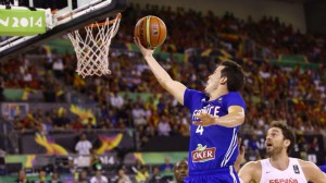 Thomas Heurtel, 26 anni, contro la Spagna durante il mondiale 2014