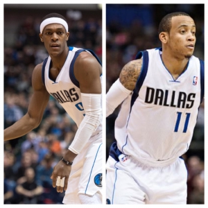 Rajon Rondo ( a sinistra" e Monta Ellis (a destra) quando vestivano la casacca Texana