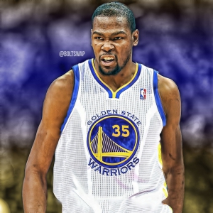 Kevin Durant con la maglia di Golden State