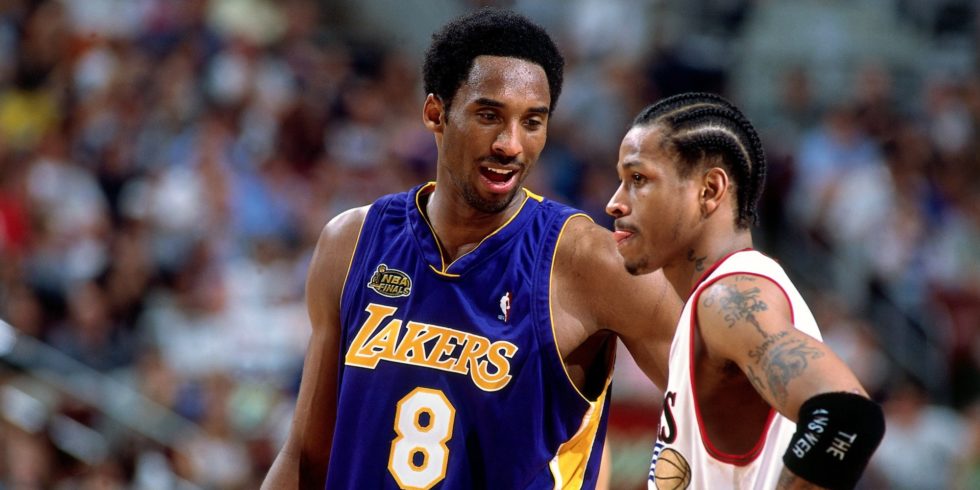 Allen Iverson e Kobe Bryant, colleghi di draft NBA nel 1996