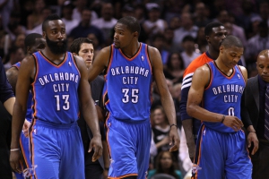 Harden, Durant e Westbrook