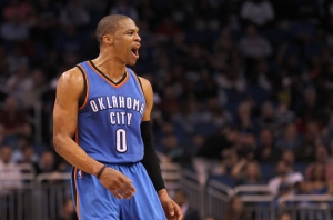 Russell Westbrook degli Oklahoma City Thunder