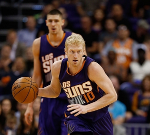 Chase Budinger in uno dei primissimi scatti da neo-giocatore dei Suns