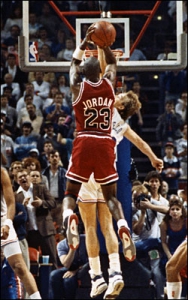 MJ e "the shot" contro Ehlo