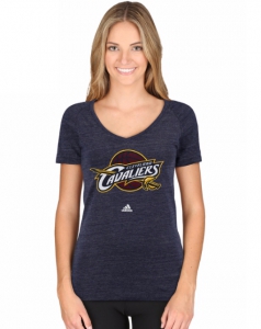 CLEVELAND CAVALIERS ADIDAS CORE SHORT SLEEVE V-NECK T-SHIRT
