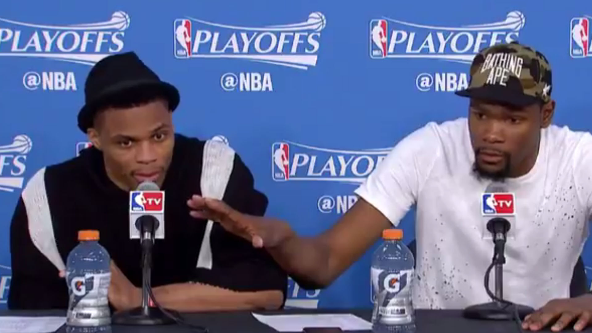 Kevin Durant prende le difese di Russel Westbrook