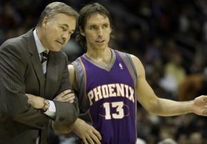 Mike D'Antoni a colloquio con Steve Nash