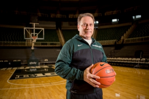 2/17/14 12:53:45 PM -- Lansing, MI -- Michigan State Spartans men's basketball head coach Tom Izzo in the Breslin Center in East Lansing, Michigan. Photo by Adam R Bird for USA WEEKEND FOR FIRST USE ONLY WITH USA WEEKEND COVER STORY RUNNING MARCH 16, 2014. FOR ANY OTHER PRIOR USE PLEASE ASK DAVID BARATZ EXT. 4508. ORG XMIT: AB 130688 USAW - March Mad 02/17/2014 [Via MerlinFTP Drop]