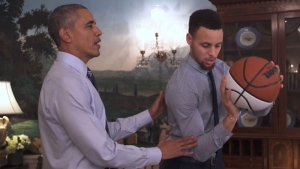 Stephen Curry e Barack Obama