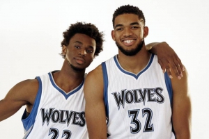 Andrew Wiggins (a sinistra) e Karl-Anthony Towns; "big things gonna happen..."