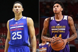 Ben Simmons (#25) e Brandon Ingram, le grandi speranze di Sixers e Lakers