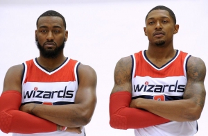 Da sinistra: John Wall e Bradley Beal