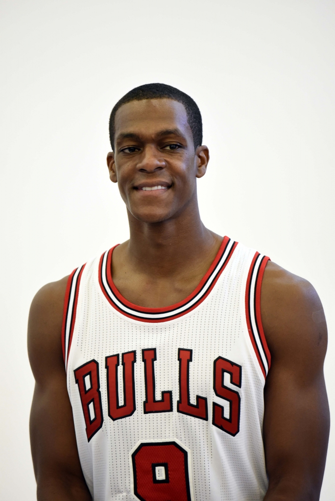 Sep 26, 2016; Chicago, IL, USA; Chicago Bulls guard Rajon Rondo (9) poses for a photo during Bulls media day at The Advocate Center. Mandatory Credit: David Banks-USA TODAY Sports