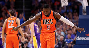 victor oladipo con la maglia dei Thunder