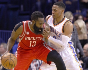 James Harden (Rockets) e Russell Westbrook (Thunder), i due principali protagonisti di questa regular season