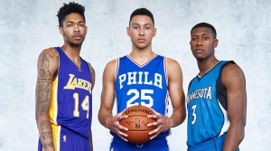 Da sinistra: Brandon Ingram, Ben Simmons e Kris Dunn, tre attesissime prime scelte dello scorso draft