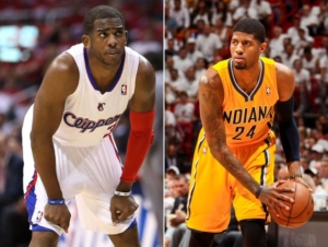 Chris Paul (a sinistra) e Paul George, i due giocatori più ambiti di questa free-agency