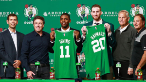 Irving ed Hayward dei Boston Celtics