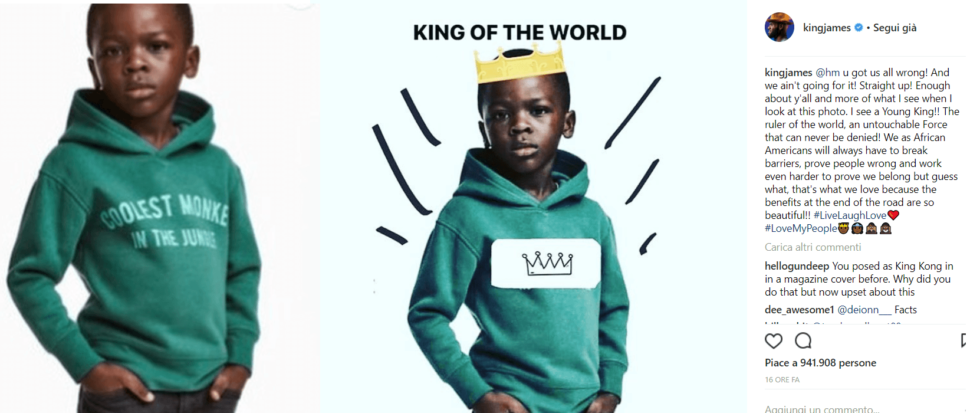 H&M Razzismo Lebron James