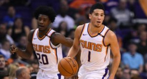 Josh Jackson (a sinistra) e Devin Booker, giovani promesse dei Suns