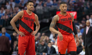 C.J. McCollum (a sinistra) e Damian Lillard