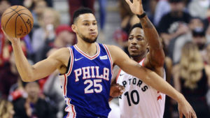 Ben Simmons (Sixers) e DeMar DeRozan (Raptors), due eliminati eccellenti al secondo turno playoff