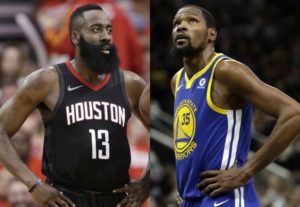 Le grandi favorite di questi playoff sono ancora in gara. Dai Rockets di James Harden (a sinistra) agli Warriors di Kevin Durant