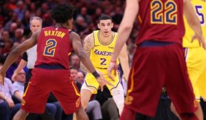 Lonzo Ball, Los Angeles Lakers vs Cleveland at Quicken Loans Arena