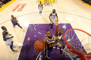 LeBron James. Los Angeles Lakers vs Dallas Mavericks at Staples Center