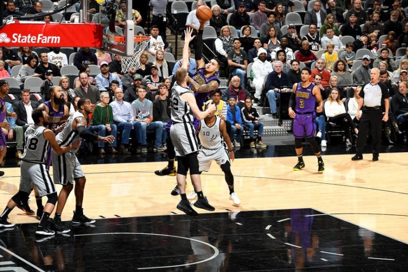 Kyle Kuzma, Los Angeles Lakers vs San Antonio Spurs, at AT&T Center