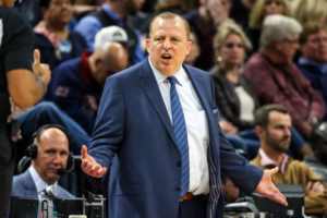 Coach Tom Thibodeau, Los Angeles Lakers vs Minnesota Timberwolves at Target Center