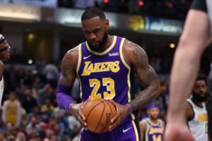 LeBron James, Los Angeles Lakers vs Indiana Pacers at Bankers Life Fieldhouse