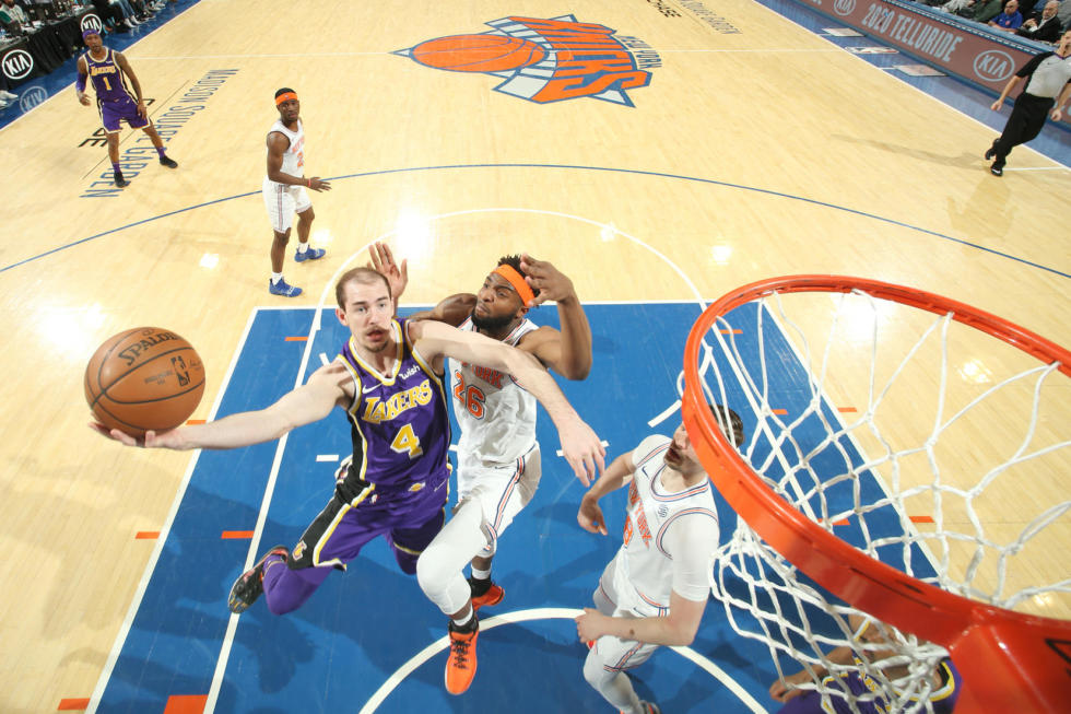 Alex Caruso, Los Angeles Lakers vs New York Knicks at Madison Square Garden