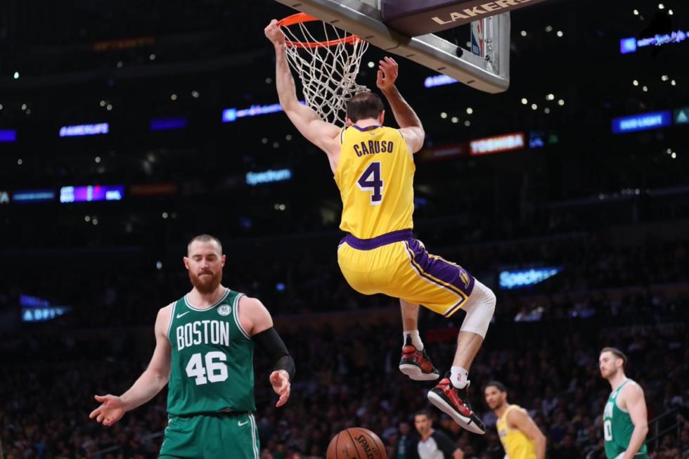 Alex Caruso, Los Angeles Lakers vs Boston Celtics at Staples Center