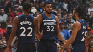 Andrew Wiggins, Karl-Anthony Towns e Derrick Rose, leader (o presunti tali) di un progetto ormai fallito