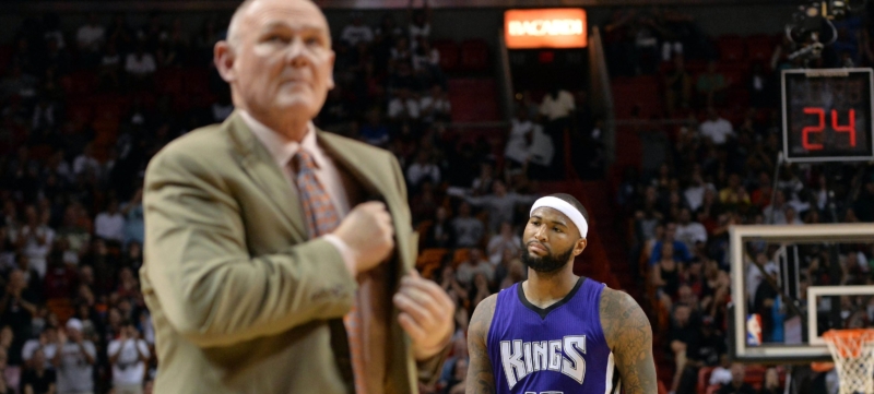 George Karl e DeMarcus Cousins.