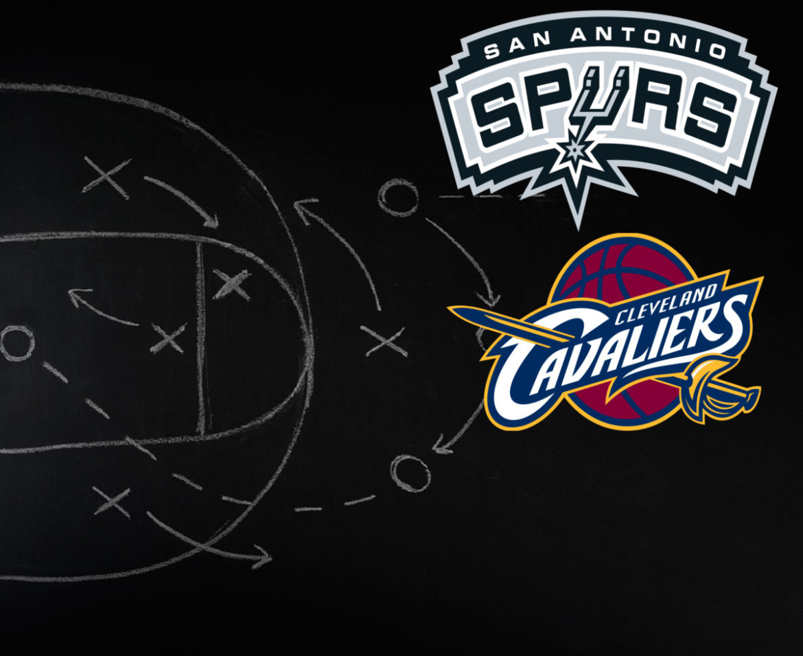 coach blackboards number 1: Cavs e Spurs