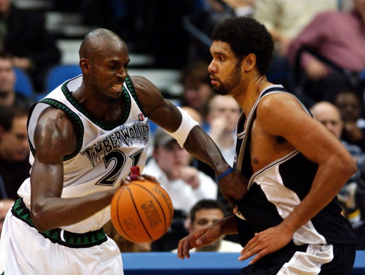 Tim Duncan e Kevin Garnett