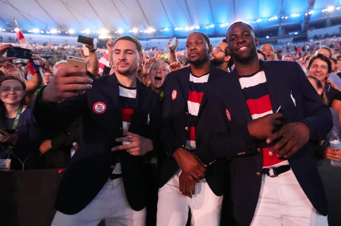 Klay Thompson, Draymond Green e Kevin Durant