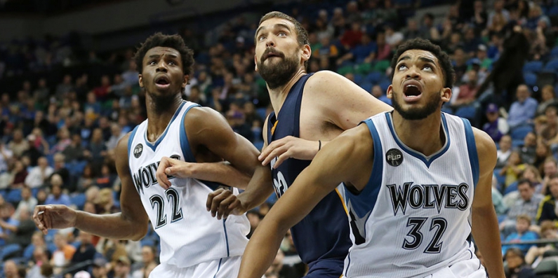 Marc Gasol vs Wiggins e Towns